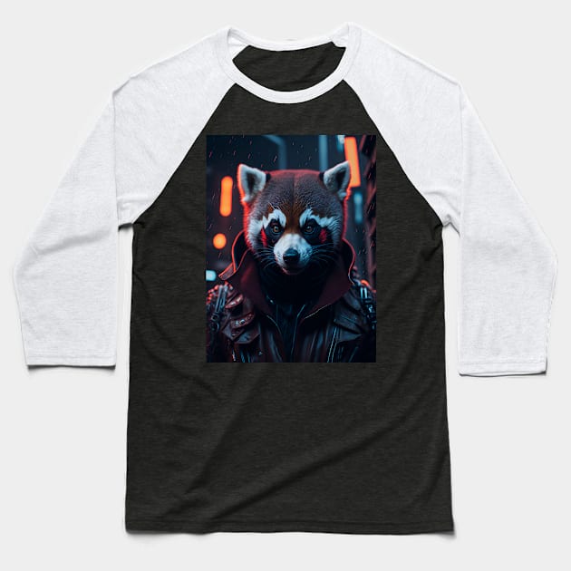 Red Panda Rain Rebel Baseball T-Shirt by star trek fanart and more